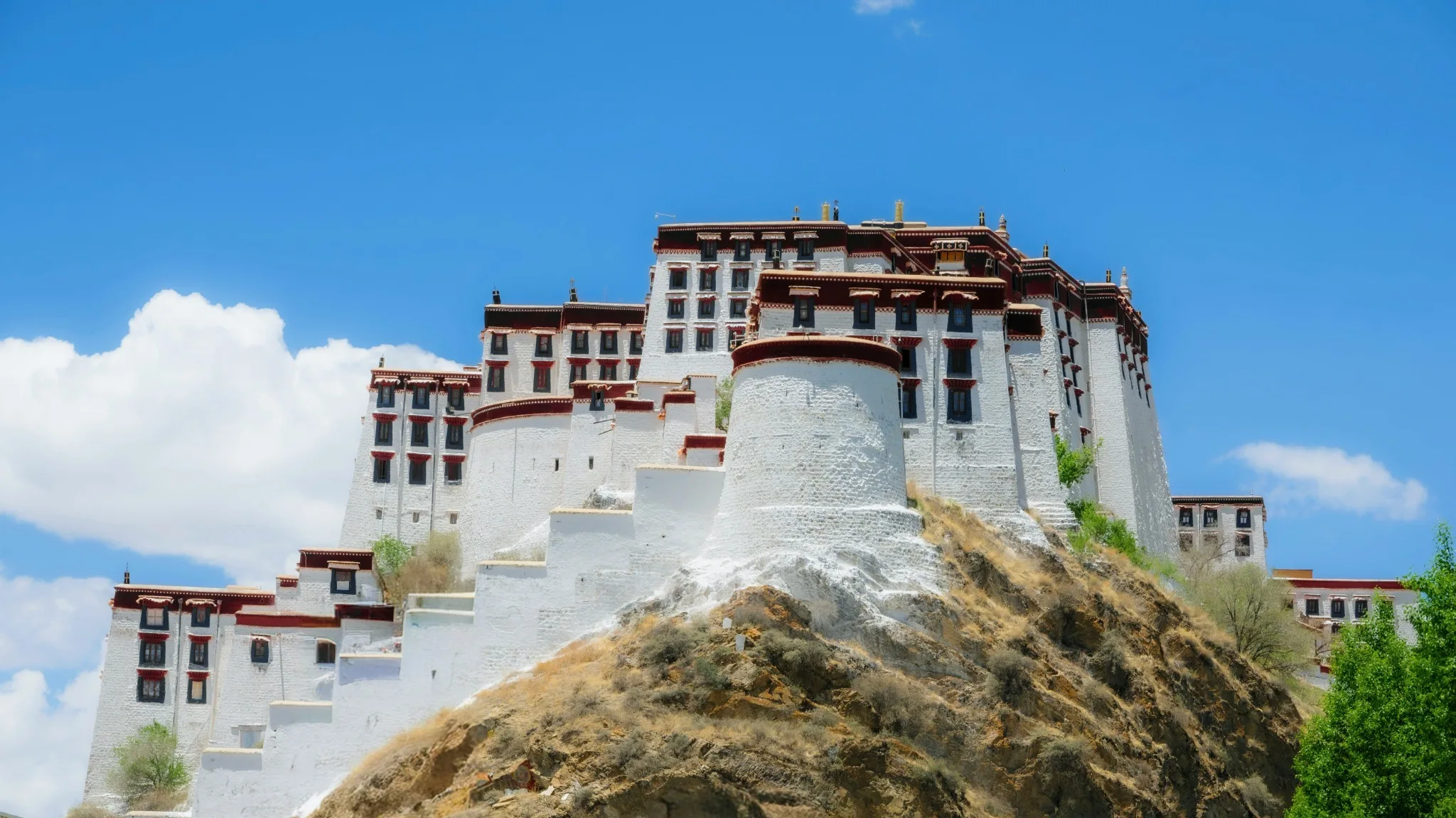 Architecture rising against a vivid blue sky